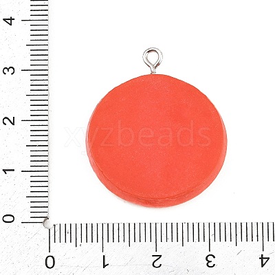 Opaque Resin Imitation Fruit Pendants RE-CBA3138-01A-P-1