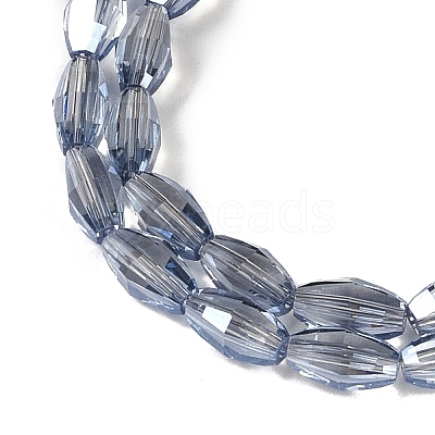Electroplate Glass Beads Strands GLAA-Q101-03B-PL04-1
