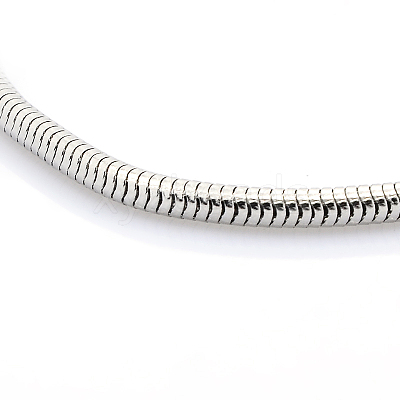 Tarnish Resistant 304 Stainless Steel European Style Round Snake Chains Bracelets STAS-J015-01-1
