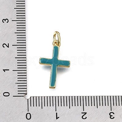 Brass Enamel Pendants KK-CBAEEA8-10A-G-1