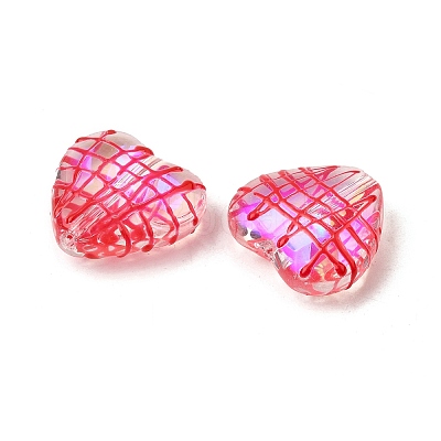 Transparent Glass Enamel Beads GLAA-S388-01D-1