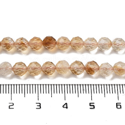 Heated Natural Citrine Beads Strands G-B088-C17-05-1
