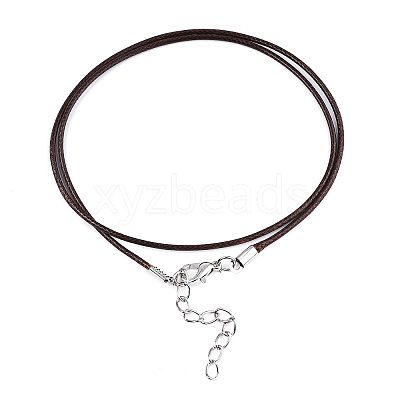 Waxed Cotton Cord Necklace Making X-MAK-S034-005-1