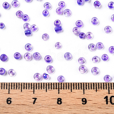 8/0 Transparent Colours Rainbows Glass Seed Beads SEED-R051-08B-01-1