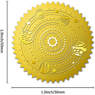 Self Adhesive Gold Foil Embossed Stickers DIY-WH0211-195-1