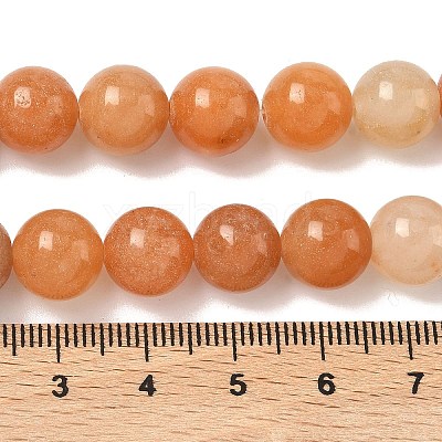 Natural Red Aventurine Bead Strands G-P257-02-10mm-01-1