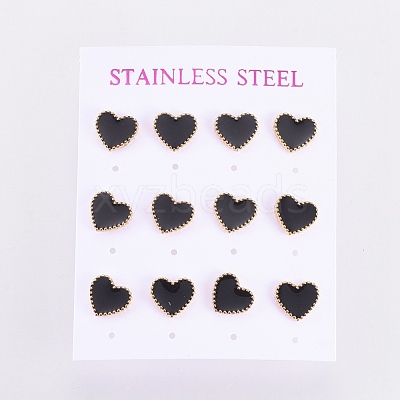 304 Stainless Steel Stud Earrings EJEW-I235-04G-A-1