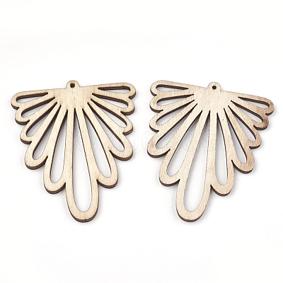 Undyed Wood Big Pendants X-WOOD-T008-27-1