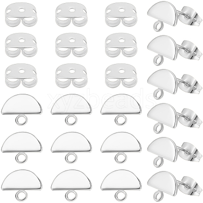 20Pcs Brass Stud Earring Findings KK-BBC0027-57-1