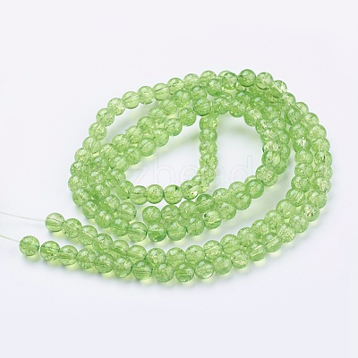 Crackle Glass Beads Strands X-CCG-Q001-6mm-11-1