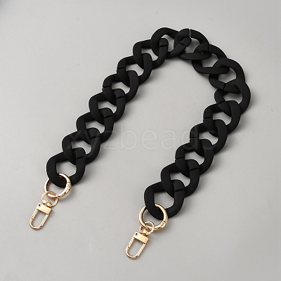 Rubberized Acrylic Twisted Chain Bag Decorative Chains AJEW-WH0709-155-1