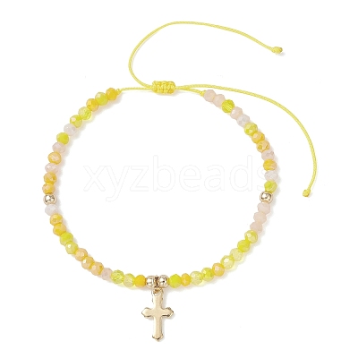 04 Stainless Steel Tiny Cross Charms Bracelets BJEW-JB12669-1