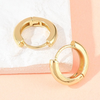 Brass Hoop Earrings EJEW-A156-14B-G-1