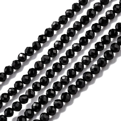 Natural Black Tourmaline Beads Strands G-H266-11B-1