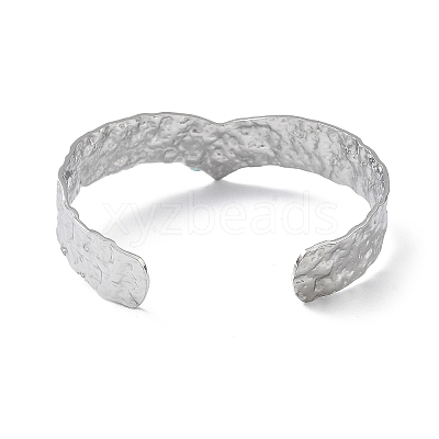 304 Stainless Steel Cuff Bangles for Women BJEW-Z078-27P-1