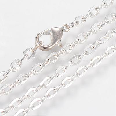 Iron Cable Chains Necklace Making MAK-R013-60cm-S-1