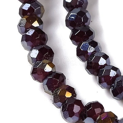 Baking Electroplate Glass Beads Strands DGLA-A039-J4mm-B22-1