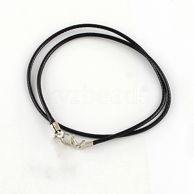 Waxed Cotton Cord Necklace Making X-MAK-S032-1.5mm-A101-1
