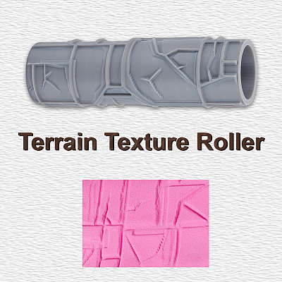 Plastic Handle Clay Texture Roller DIY-WH0699-88B-1