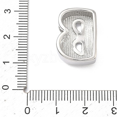 Brass Initial Beads KK-B167-27P-01B-1
