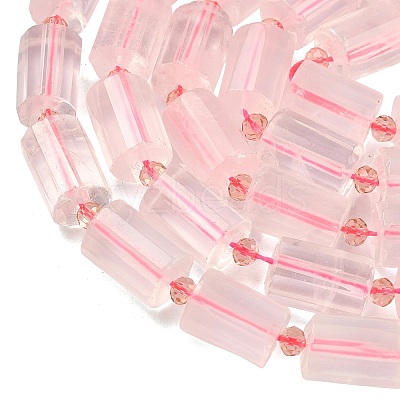Natural Rose Quartz Beads Strands G-G453-E12-10x14mm-1