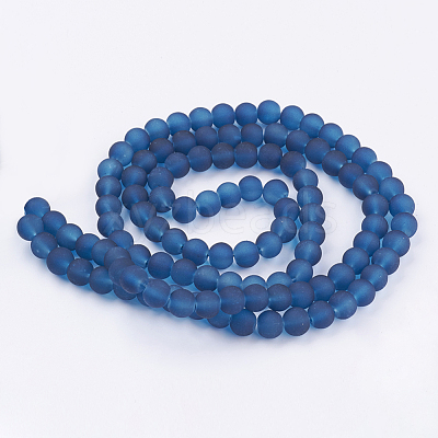 Baking Paint Transparent Glass Bead Strands GLAA-S031-8mm-31-1