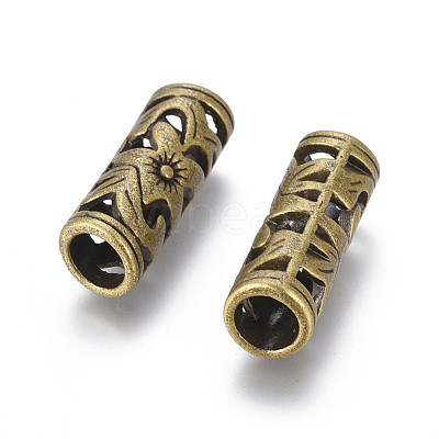Tibetan Style Hollow Tube Beads MLF10482Y-NF-1