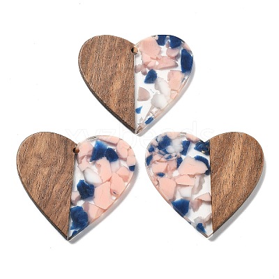 Resin and Walnut Pendants FIND-R051-09F-1