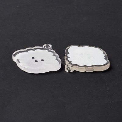 Transparent Acrylic Pendants TACR-G038-03B-1