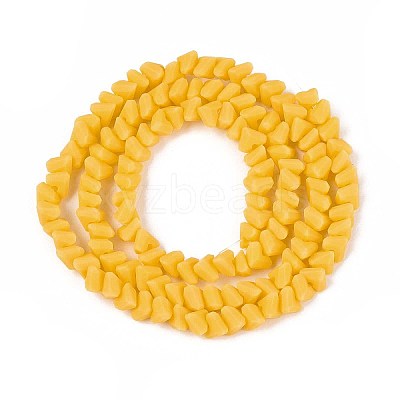 Frosted Opaque Glass Beads Strands GLAA-N017-4mm-22-1
