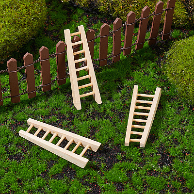 Mini Wooden Stairs Furniture DJEW-WH0015-114-1
