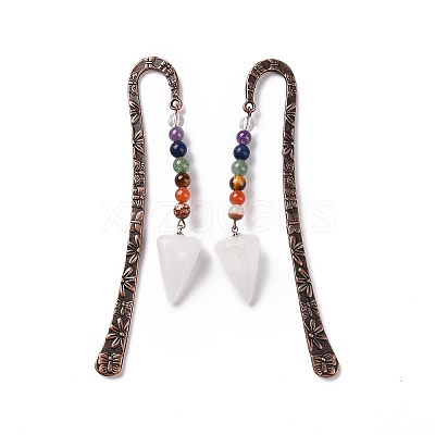 Natural Quartz Crystal Bookmark AJEW-C025-01J-1