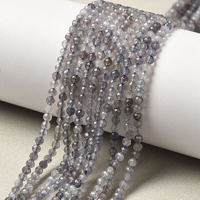 Natural Cordierite/Iolite/Dichroite Beads Strands G-B145-A04-3mm-1