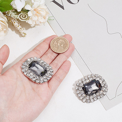 Alloy Rhinestone Shoe Decorations FIND-WH0126-417E-1