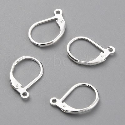 Brass Leverback Earring Findings KK-O131-09S-1
