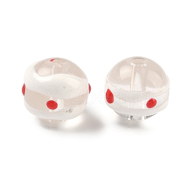 Transparent Glass Enamel Beads GLAA-P078-01A-04-1