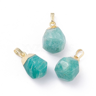 Natural Amazonite Pendants X-G-G845-07G-04-1
