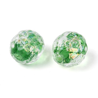 Handmade Foil Glass Beads Strands FOIL-N033-03B-1