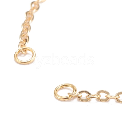 Brass Cable Chain Bracelet Makings AJEW-JB00931-1