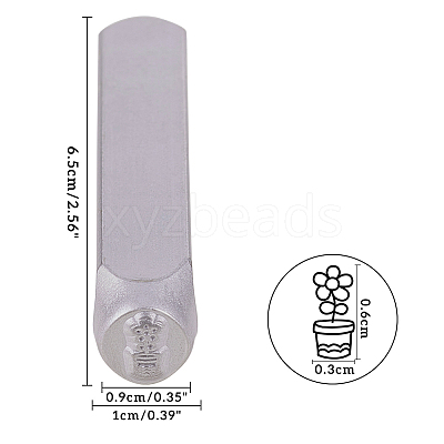 Iron Metal Stamps AJEW-BC0005-56B-1