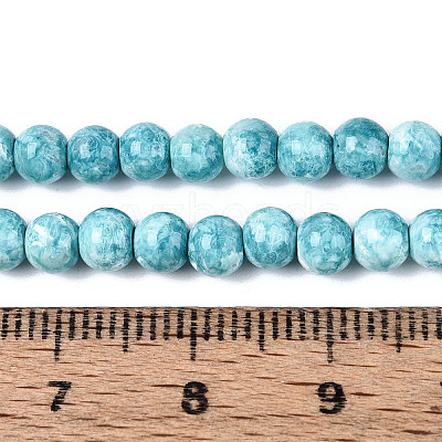 Baking Paint Glass Beads Strands DGLA-N016-4mm-08-1