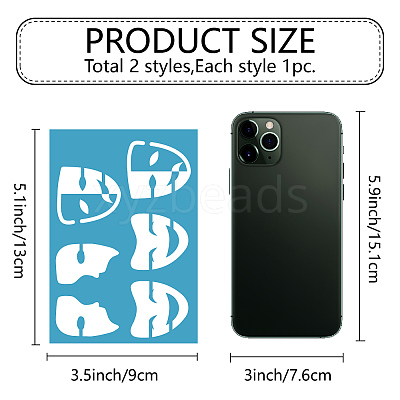 Acrylic Earring Handwork Template DIY-WH0359-065-1