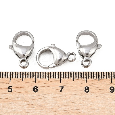 Tarnish Resistant 304 Stainless Steel Lobster Claw Clasps STAS-G035-I-1