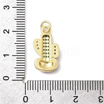 Brass Micro Pave Cubic Zirconia Pendants KK-A278-01A-02G-1