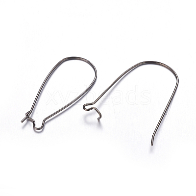 Brass Hoop Earrings Findings Kidney Ear Wires LS-X-EC221-B-1