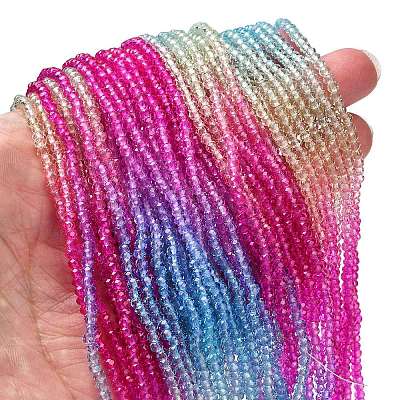Transparent Painted Glass Beads Strands DGLA-A034-T2mm-A14-1