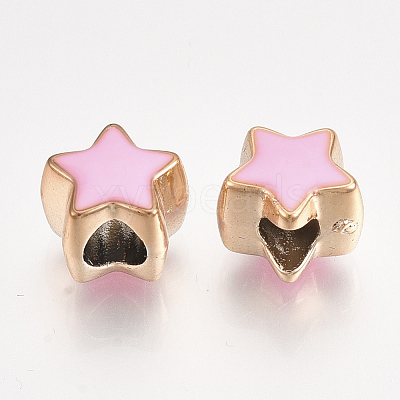 UV Plating Acrylic European Beads OACR-T005-91KC-09-1