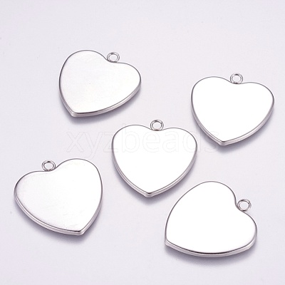 Tarnish Resistant 304 Stainless Steel Pendant Cabochon Settings X-STAS-K148-04B-1