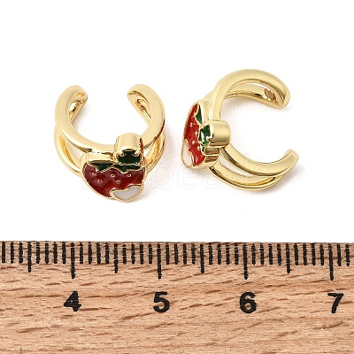 Brass Cuff Earrings EJEW-C186-02B-G-1