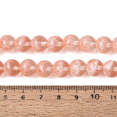 Transparent Half Spray Painted Glass Beads Strands LS-GLAA-Q110-02A-06-1